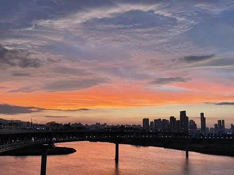 Gorgeous sunset sky Stock Photos
