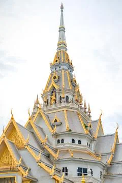 Gorgeous temple in Thailand Wat Sothonwararam Stock Photos