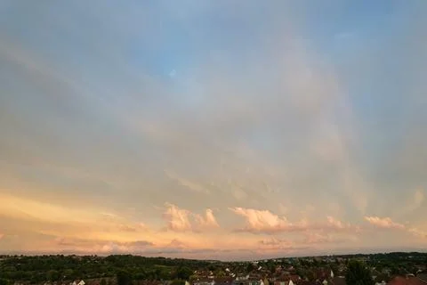 Gorgeous View of Dramatic Sky and Clouds over England UK Stock Photos