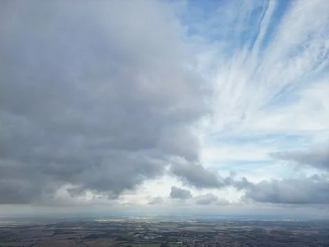 Gorgeous View of Dramatic Sky and Clouds over England UK Stock Photos