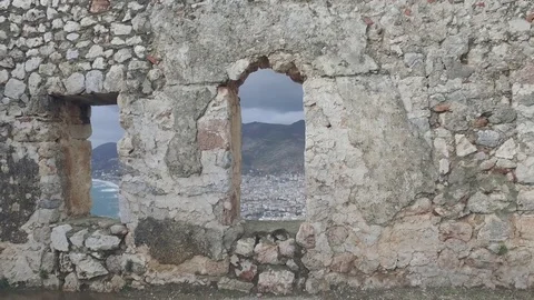 Gorgeous view from the top of the promontory. Part of the old interior Ichkale Stock Footage 72709229