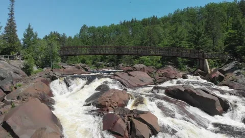 Gorgeous Waterfall in Canada Stock Footage 142901102