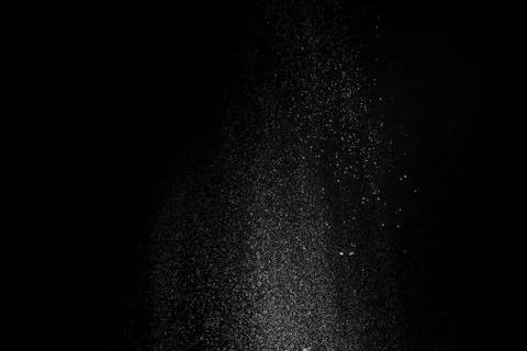 Gorgeous white powder pattern isolated on black background Fotos de archivo