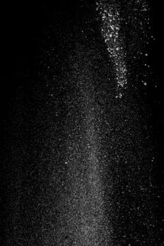 Gorgeous white powder pattern isolated on black background Stock Photos