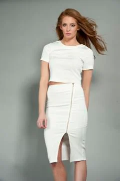 Gorgeous Young Brunette Model Stock Photos