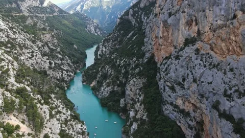 Gorges du Verdon 4k Drone Aerial Stock Footage 160358026