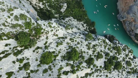 Gorges du Verdon 4k Drone Aerial Stock Footage 160358044