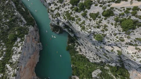 Gorges du Verdon 4k Drone Aerial Stock Footage 160358472