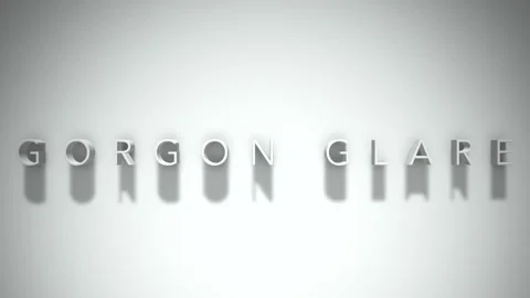 Gorgon glare 3D title animation with shadows on a white background Stock Footage 297905825