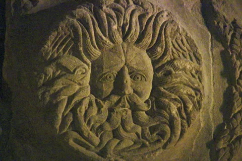 Gorgon Head of Bath 库存影片 39352051