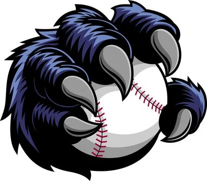 Gorilla Claw Holding Baseball Stock Illustration