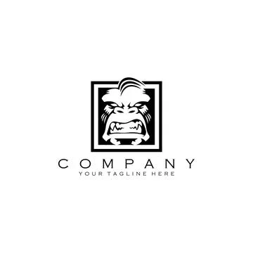 Gorilla face isolated logo design vector 스톡 일러스트