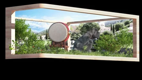 Gorilla Fruit Feast Breaking Through Screen 3D Naked-Eye Nature Background 库存影片 331924909