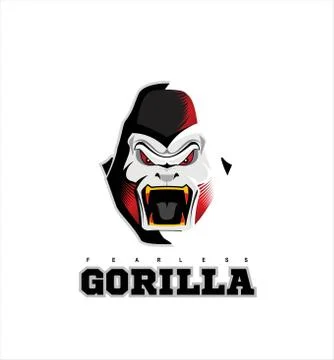 Gorilla. Gorilla face. Gorilla head. Stock Illustration