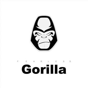 Gorilla. gorilla head. gorilla face. Stock Illustration