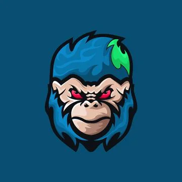 Gorilla head Stock Illustration