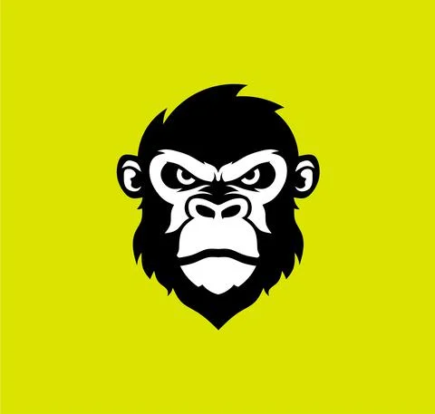 Gorilla head logo vector illustration Stock Illustration