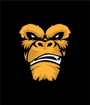 Gorilla head vector illustration Stock Illustration