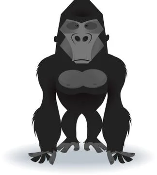 Gorilla - illustration Illustrazione stock