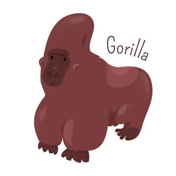 Gorilla isolated. Child fun pattern icon Illustrazione stock