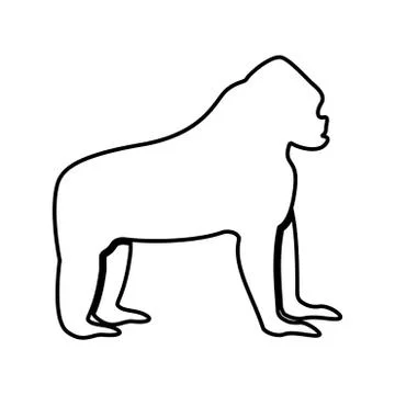 Gorilla  it is black icon . Stock Illustration