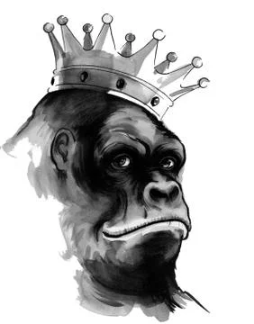 Gorilla king Stock Illustration