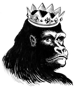 Gorilla king Stock Illustration