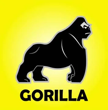 Gorilla, King kong, silver back.  alpha male. Stock Illustration
