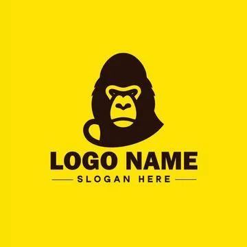 Gorilla logo icon gorilla wild animal modern minimalist business logo templ.. Stock Illustration