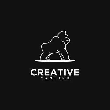 Gorilla logo Illustrazione stock