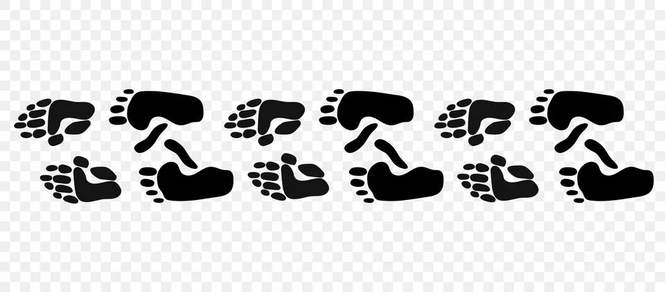 Gorilla paws Stock Illustration