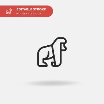 Gorilla Simple vector icon. Illustration symbol design template for web mobil Stock Illustration