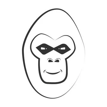 The gorilla vector illustration Stock Illustration