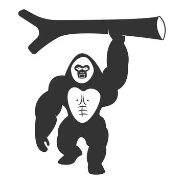 The gorilla vector illustration Stock Illustration