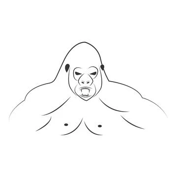 The gorilla vector illustration Stock Illustration