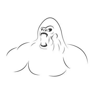The gorilla vector illustration Stock Illustration