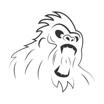 The gorilla vector illustration Stock Illustration