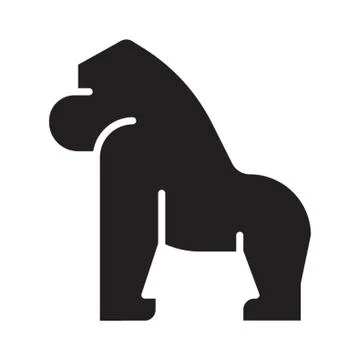 Gorilla On A White Background Stock-Illustration