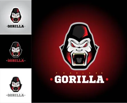 Gorilla.Gorilla face. Gorilla head. Stock Illustration