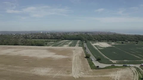 Goring Gap Aerial view Worthing Stock Footage 130797951