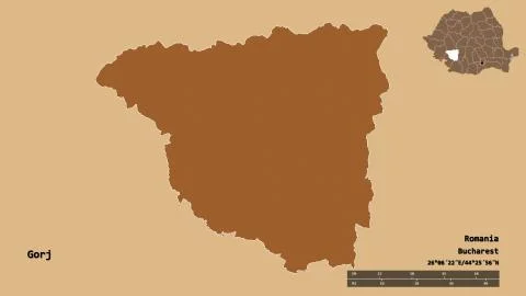 Gorj, county of Romania, zoomed. Pattern Stock Illustration