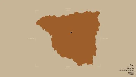 Gorj - Romania. Bounding box. Pattern Stock Illustration