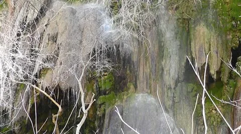 Gorman Falls Closeup Stock Footage 22053012