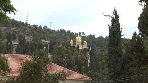 Gornensky monastery in  Ein Karem Stock Footage 83272406