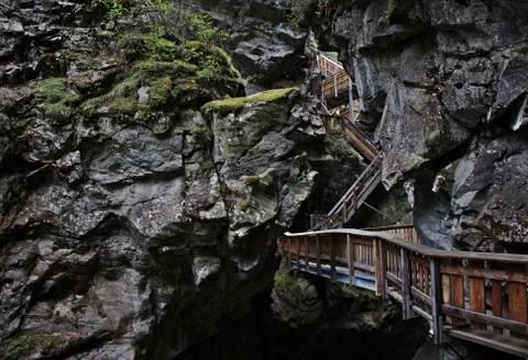 Gorner Gorge Staircase Stock Photos
