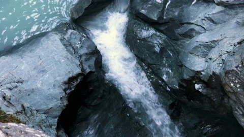 Gorner Gorge Waterfall in Zermatt Stockbeeldmateriaal 231102383