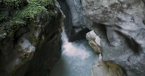 Gorner Gorge Waterfall in Zermatt Stockbeeldmateriaal 231111999