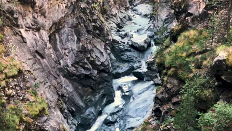 Gorner Gorge Waterfall in Zermatt Stockbeeldmateriaal 231112629