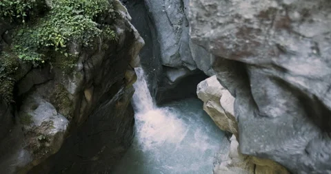 Gorner Gorge Waterfall in Zermatt Stockbeeldmateriaal 231115181