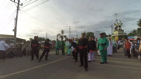 Gorontalo traditional tradition during Eid al-Fitr Video stock 135198142